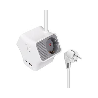 Vea Akım Korumalı Grup Priz, 3'lü 1.5 Metre Kablolu, USB + Type-C, ON/OFF, 3680W, 16 Amper, Elektronik Ürünlerde Tam Koruma, Çocuk Korumalı, Topraklı