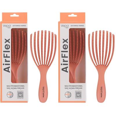 Vepa Airflex Dolaşık Saç Açma Fırçası, Kolay Tarama, Elektriklenme Önleyici Tarak (SOMON) (2 paketi)