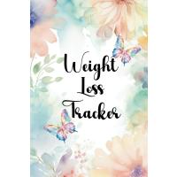 WEIGHT LOSS TRACKER: Simple Log Book for Your Weight Loss/Gain with Measurements | Floral