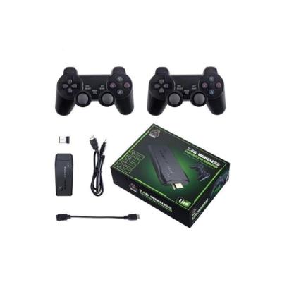 Wireless 2.4G Kablosuz Atari Oyun Konsolu, 2 Adet Gamepad Denetleyici, Siyah, 4K HD Çıkışı, 50+ Emülatör Desteği