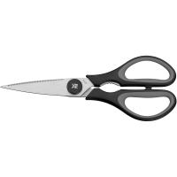 WMF Touch 21 cm Mutfak Makası, Tırtıklı Ağız, Cromargan® Yüksek Kaliteli Paslanmaz Çelik, Yumuşak Tutma Sapı, Siyah