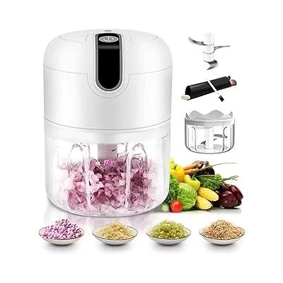 Yeni Nesil Şarjlı Sarımsak Rondosu 3 Bıçaklı Pratik Mini El Rondosu Mini Rondo