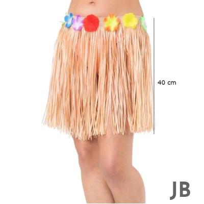 Yetişkin Ve Çocuk Uyumlu Saman Renk Püsküllü Hawaii Luau Hula Etek 40