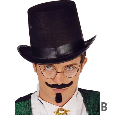Yetişkinler İçin Siyah Renk Ringmaster Sihirbaz Şapkası Silindir Şapka