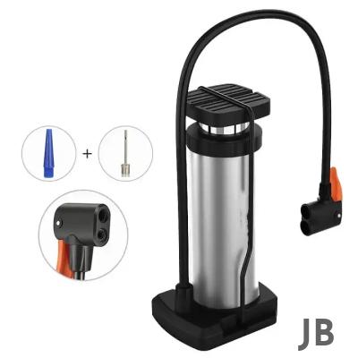 Yüksek Basınçlı Alüminyum Gümüş Renk Top Bisiklet Taşınabilir Hava Ayak Pompası