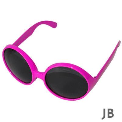 Yuvarlak Yeşilçam 80 Li 90 Lı Yıllar Parti Gözlüğü Retro Pembe Renk