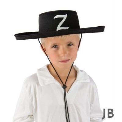 Z Logolu Çocuk Boy Bağcıklı Zorro Şapkası