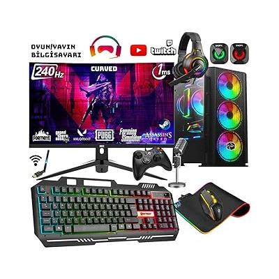 Zeiron Damage X40 Ryzen 7 5700X 32Gb Ram 1Tb M.2 Nvme Ssd Rtx4060 8Gb 27" 240Hz Oyuncu Masaüstü Bilgisayar