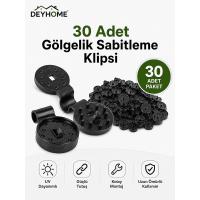Gölgelik Sabitleme Klipsi UV Dayanımlı – Sera, Bahçe Filesi, Gölgelik Tente ve Tarım Ağı Sabitleyici Klips Siyah (50)