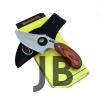 087 Yüzme Kamp Bıçak 16 Cm - Ahşap Sap, Özel Kılıflı