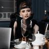 192039ler Gatsby Aksesuar Seti – Siyah Charleston Saç Bandı, Uzun Eldiven  Lık