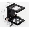 28x28 Mm Katlanır Sayaçlı Metal Lüp, 2 Led Işıklı Büyüteç Tekstil Th9005a