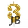 3 Rakam Mum Gold Renk