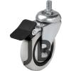 354 - 75x25 Mm Pvc Makaralı Vidalı Frenli Teker 4 Adet