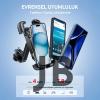 360° Derece Ayarlanabilen Gidon Bağlantılı Bisiklet Motosiklet İçin Abs 4-7.8″ İnç Telefon Tutucu