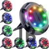 4'lü Solar Panelli Kazıklı Zemin Solar Ledi 8+4 Led Rgb