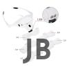5 Lens 1.0x3.5x, 2led Işıklı  Ile Ayarlanabilir Gözlük Büyüteç9892b2