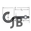 Açık Metrik Kanca M5 / 21x80 - 100 Adet