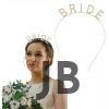 Altın Gold Renk Bekarlığa Veda Kristal Taş Bride Tacı İthal 16x10 Cm