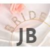 Altın Gold Renk Bekarlığa Veda Kristal Taş Bride Tacı İthal 16x10 Cm