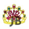 Altın Renk Happy Birthday Yazılı Doğum Günü Tacı 60 Cm