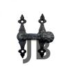Antika Tarz Dekoratif Pirinç Kapı, Pencere Mandalı - 82x65 Mm, Oksit