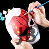 Beyaz Renk Boyanabilir Anonim Tam Yüz Cosplay Maske 24x18 Cm