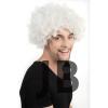 Beyaz Renk Kıvırcık Afro Bonus Peruk