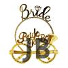 Bride Yazılı Taç Ve Bride To Be Yazılı Gözlük Seti Altın Renk