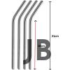 Çelik Pipet Paslanmaz Çelik Metal Meşrubat Pipeti Ve Pipet Temizleme Fırçası Seti 5 Parça