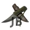 Crkt Scrub Fixed 2712 Bk Siyah Kamp / Outdoor Bıçak 22,5cm - İpli Sap, Deri Kılıflı