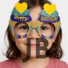 Cupcake Temalı Doğum Günü Renkli Karton Happy Birthday Gözlüğü 6 Adet