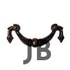Dekoratif Zamak Üzümlü Kulp - 64mm, Eskitme, 1 Adet