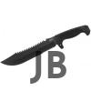 F03t Kamp Tırtıklı Testereli Outdoor Pala / Bıçak 39 Cm - Kauçuk Saplı