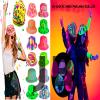 Farklı Desenlerde Plastik Neon Uv Işık Parti Şapkası 1 Adet