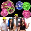 Farklı Desenlerde Plastik Neon Uv Işık Parti Şapkası 1 Adet