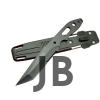 Fox A13 Siyah, Testereli Outdoor Kamp Bıçak 22 Cm - Komple Metal, Kılıflı