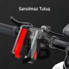 Gidon Bağlantılı 360° Derece Ayarlanabilir 3.5”-7.2” Uyumlu Motosiklet Bisiklet Telefon Tutucu