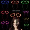 Glow Karanlıkta Yanan Fosforlu Kalp Taç 12 Adet
