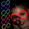 Glow Parti Gözlüğü Glow Partisi Yuvarlak Şekilli Fosforlu Gözlük 6 Adet