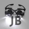Gözlük Modeli 10x 15x 20x 25x Lens,2led Işıklı,büyüteç