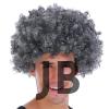 Gri Renk Kabarık Bonus Peruk Afro Takma Saç