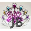 Gümüş Renk Happy Birthday Yazılı Doğum Günü Tacı 60 Cm