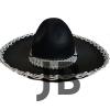 Gümüş Renk Şeritli Meksika Mariachi Latin Şapkası 55 Cm Çocuk