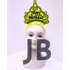Happy Birthday Neon Sarı Renk Doğum Günü Tacı 24x15 Cm