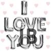 I Love You Folyo Balon Gümüş Renk 35 Cm