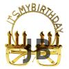 İt39s My Birthday Yazılı Taç Ve Mum Şekilli Gözlük Seti Altın Renk
