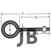 Kapalı Metrik Kanca M5 / 21x100 - 100 Adet