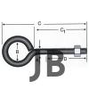 Kapalı Metrik Kanca M5 / 21x80 - 100 Adet
