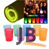 Karanlıkta Yanan Gece Işığı Mega Glow Bardaklar 8 Adet 8.5 X 10.5 Cm